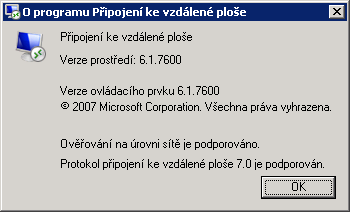 Problémy s připojením a jejich řešení: Uživatelé se systémy Windows Vista a Windows 7: o Připojení k terminálovým serverům by mělo být, při dodržení výše uvedených pravidel, bezproblémové.