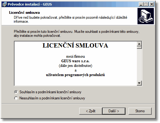 Instalace programu 7 Pokračujte stisknutím [Další >].