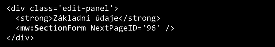 mw:select, mw:dynamicselect a mw:submitbutton.