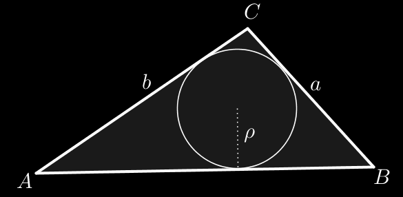 Pozdrav matematiků ABERO Sestrojte trojúhelník ABC, je-li dáno (a, b, ) - poloměr kružnice vepsané (a, b, ρ) (a, b,