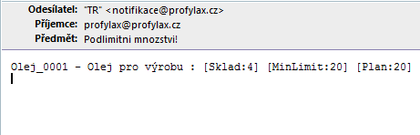 NASTAVENÍ PLÁNOVÁNÍ PRO ZASÍLÁNÍ NOTIFIKACE VZHLED E-MAILU Poslední nastavení je v menu Servis/ Globální parametry/ záložka Plán.