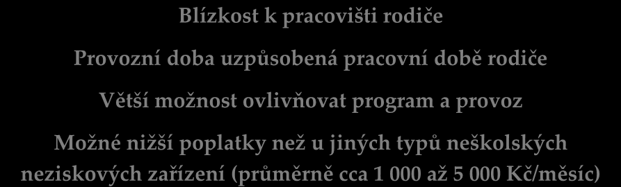 Na rozdíl od neziskových center zde kritériem provozu nebývá snaha udržet služby na co nejlevnější úrovni a služby nejsou zajišťovány dobrovolníky, ale placenými zaměstnanci.