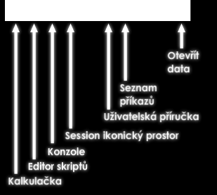 1.4 Session koncept 7 Obrázek 1.8: Nástrojová lišta Gretlu. Gretlu zůstanou zaznamenané v příkazovém protokole, který nájdeme v menu Nástroje > Výpis příkazu [Tools > Command log].