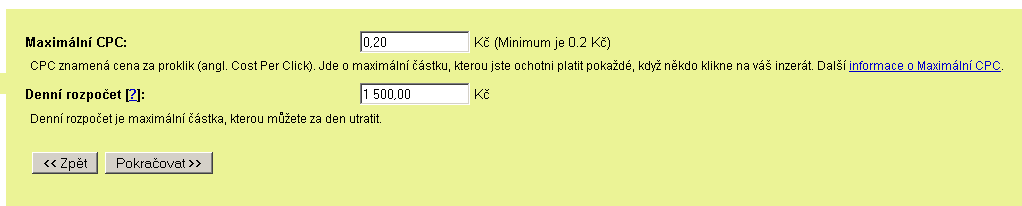 Obrázek 14: Návrh klíčových slov Dále je zde nástroj pro návrh klíčových a vylučujících slov - slouží k rozšíření stávajících klíčových slov a frází.