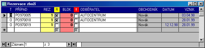 5 Soft-4-Sale automaticky vygeneruje nové číslo dokladu a jako jediný řádek dokladu vytvoří řádek se zbožím na skladové kartě. Uživatel pak jen vyplní přijaté množství zboží (standardně je 1).