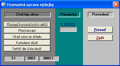 1.6.4 23 Karta výdejky Kartu výdejky stejně jako příjemky vybere na základě výběrových kritérií a následně se nám otevře okno výdejky s informacemi o zvolené výdejce.