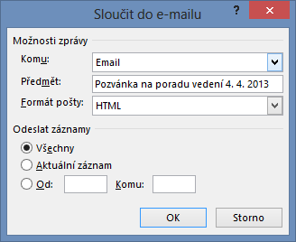 4 Kontakty 69 OBR. 4-7: OBECNÝ TEXT ZPRÁVY VE WORDU Ve Wordu můžeme prohlédnout naplnění obecné zprávy textem. V kartě KORESPONDENCE ve skupině NÁHLED VÝSLEDKŮ klikneme do tlačítka Náhled výsledků.