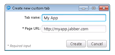 Cisco Jabber for Windows 9.2 Uživatelské záložky - DHTML Taby Jabber for Windows 9.