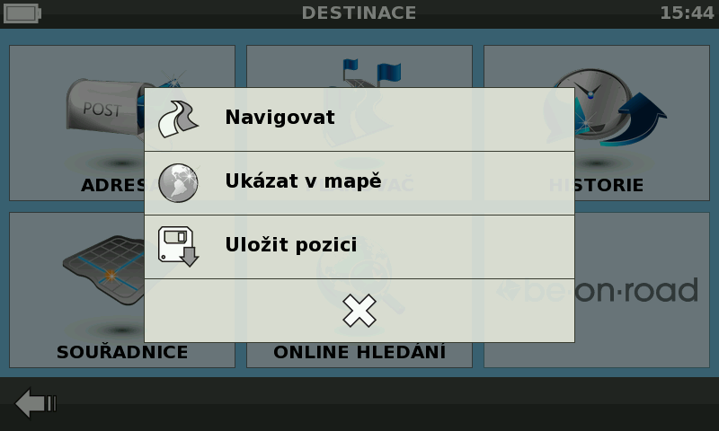 5. Plánování trasy Pozn.: Po prvním spuštění aplikace je nastaveno plánování trasy přes dálnice a placené úseky. Pokud si toto nastavení nepřejete, musíte jej změnit.