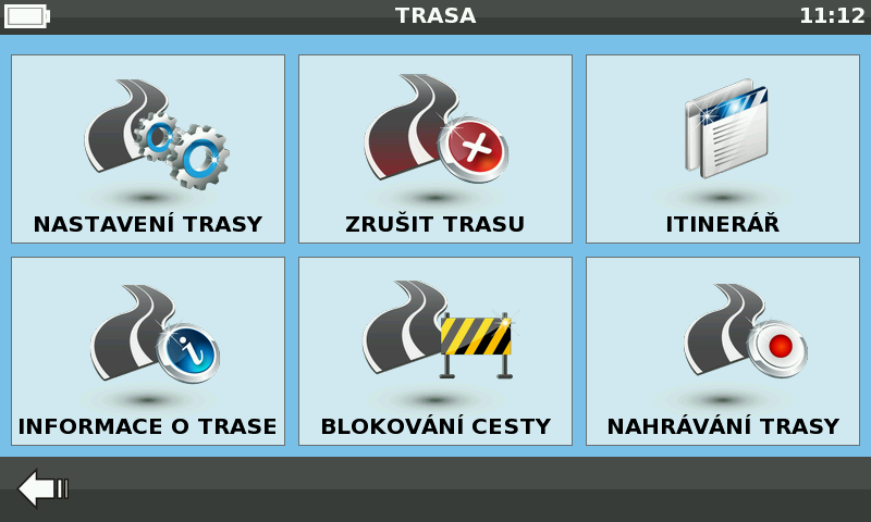 Oblíbené: Navigovat Vypočítá trasu z aktuální pozice k označenému Oblíbenému bodu. Přidat do trasy Přidá bod do trasy. Viz. Plánování trasy v mapě. Info Zobrazí informace o Oblíbeném bodě.