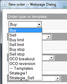 Pro typ pokynu jsou základní varianty: Buy otevření nákupní Long pozice za aktuální tržní cenu. Sell otevření prodejní Short pozice za aktuální tržní cenu.