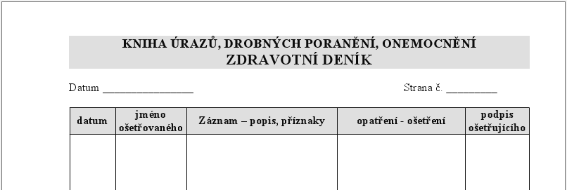 Rozpis služeb Rozpis služeb vypisuje hlavní plavčík u bazénů a tobogánu nejméně na týden dopředu 14) Selhání při rozpoznání tonoucího Rozpoznat plavce, který je v ohrožení nebo tone, je jednou z