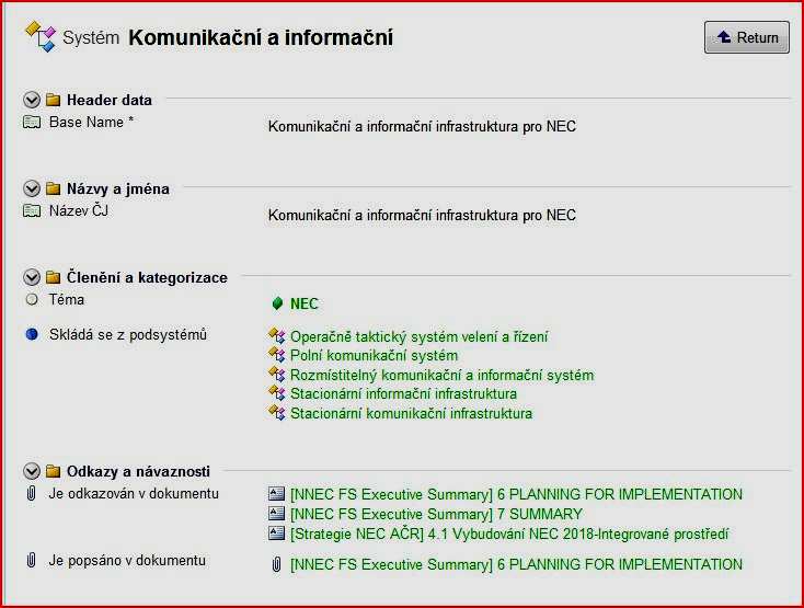 Obrázek 70 Systém Komunikační a informační infrastruktura NEC Obrázek 71