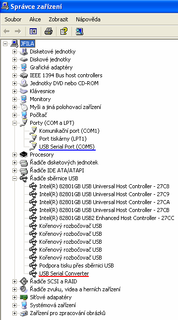 21 Nastavení parametrů virtuálního sériového portu Pro běžné používání teploměru není toto nastavení nutné.