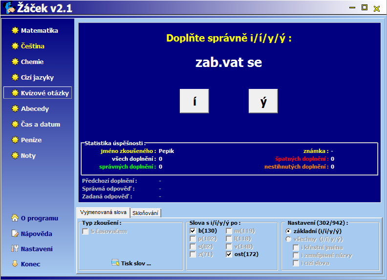 1.3. Existující inspirace Obrázek 1.1: ukázka z demoverze aplikace Žáček v2.1 1.3.2 EduBase 3 EduBase je e-learningový systém určený ke komplexnímu pojetí výuky elektronickou formou.