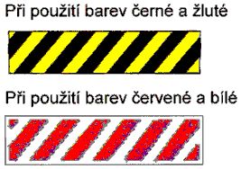 Nařízení vlády 11/2002 Sb. 91 Obrázek 9.1: Příklady použití barev pro značení Obrázek 9.