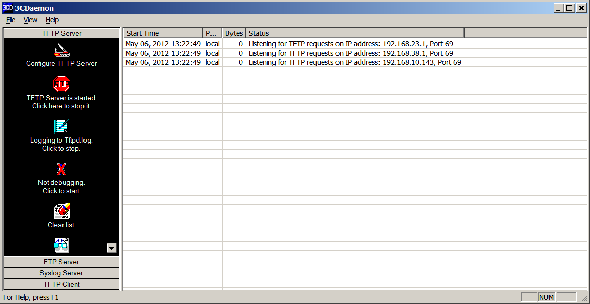 Open-source není sprosté slovo 72 3CDaemon Účel: FTP, TFTP a Syslog Server, TFTP klient Typ licence: freeware Platforma: