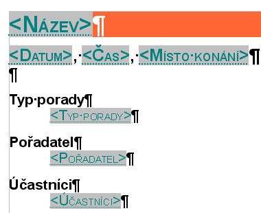 Aktualizace obsahu pole se dá provést klávesou F9. Typy: Nedílnou a důležitou součástí dokumentů jsou tabulky. Lze je utvářet v Menu-Tabulka-Vložit tabulku.