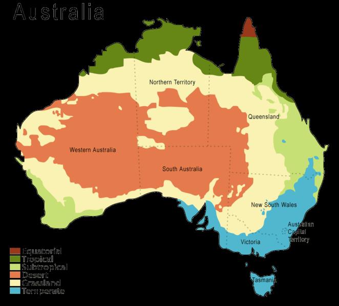 Klimatické zóny Austrálie