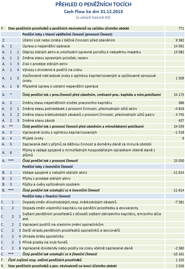 CASH FLOW / CASH FLOW Výroční zpráva