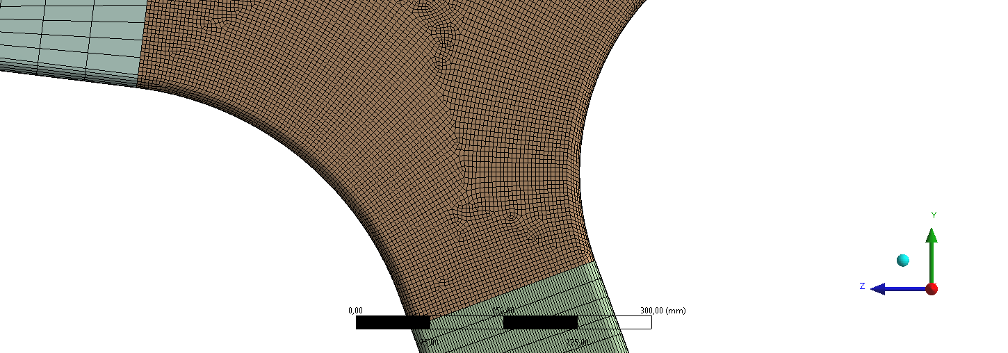 Image 26 Detail of the construction s mesh 4 Boundary conditions of the model and solution process The analysis was performed in ANSYS Workbench environment as one-way coupled CFD structural analysis.