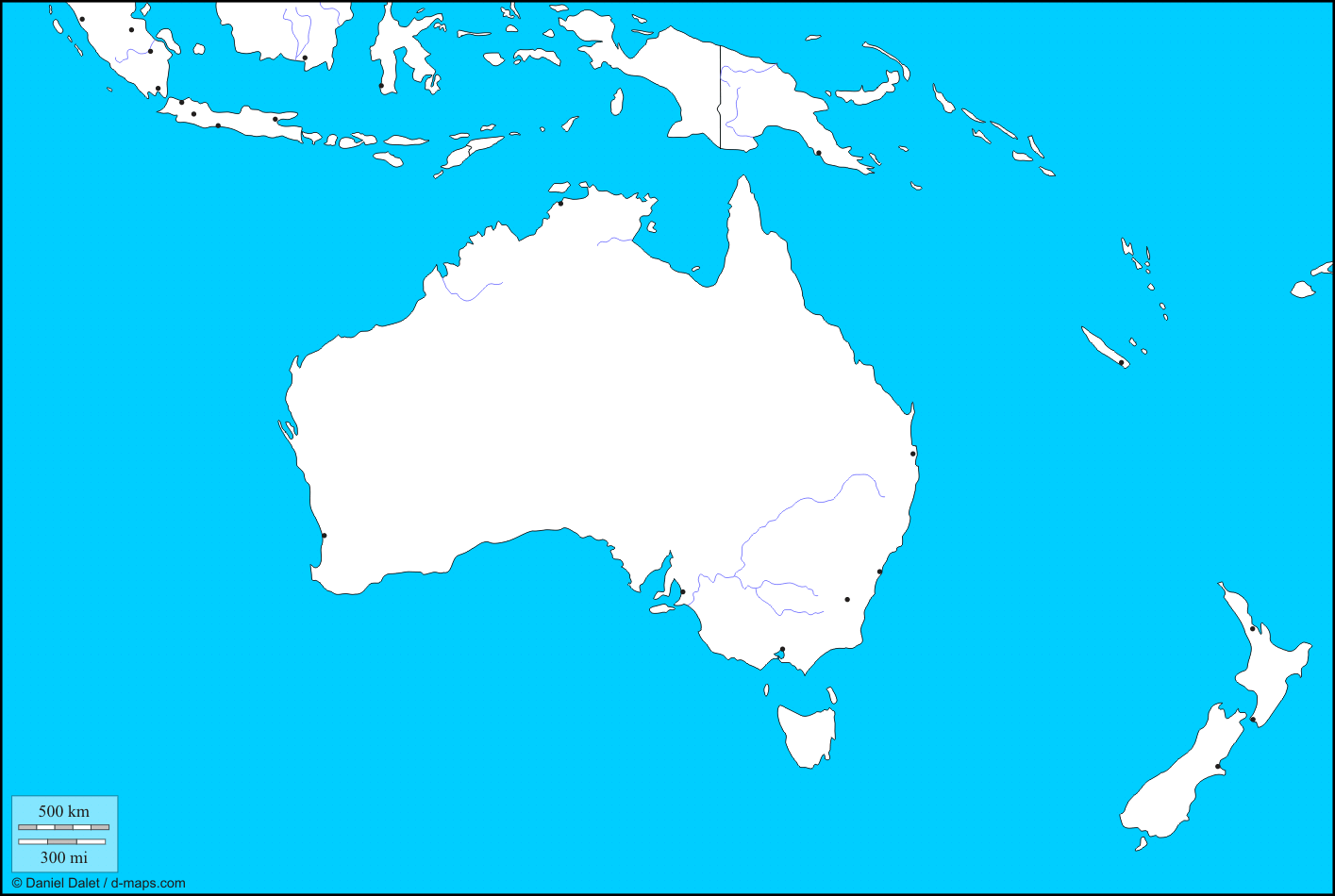 Austrálie a Oceánie Souostroví Ostrovy Pohoří Hory Šalamounovy ostrovy Nová Kaledonie Velké předělové Vanuatu Tasmánie Australské Alpy Mt. Kosciusko Fidži Nová Guinea Jižní Alpy Mt.