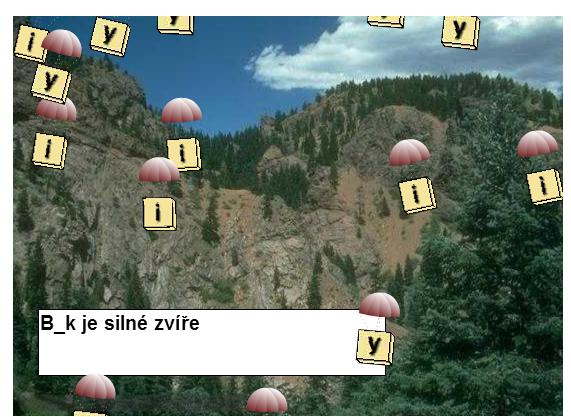 21 Hru Sestřel písmenko a Závody pravděpodobně ocení chlapci. Sestřel písmenko je hra, kdy z nebe padají padáky s písmenky.