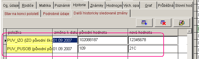 (102088187 = IZO ZŠ) PUV_PUSOB odkud přišel, tedy 9. třída ZŠ (109 = kód nástupu z 9.