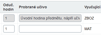 2. Vazba a závislosti modulu Třídní kniha Již bylo nastíněno v úvodu pojednání třídní kniha vychází z modulu Rozvrh, tedy fixního nasazení hodin předmětů v rozvrhu jednotlivých tříd, a také ze