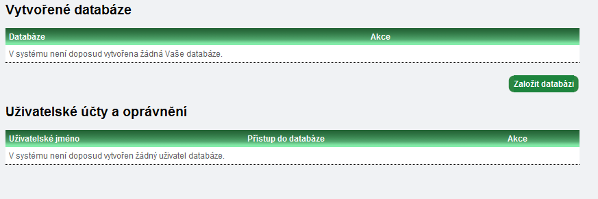 Obrázek 8 Přehled FTP účtů. Uživatelské jméno je jednak loginem pro přihlášení ke konkrétnímu FTP účtu a jednak definuje, ke které doméně (resp. webhostingovému prostoru) se vztahuje.