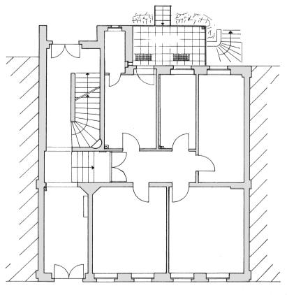 Analýza zástupců staveb Analyse von Gebäuderepräsentanten Year of construction 1895 Ground area 139 m² Building Multi unit residential building, perimeter block development, side-gabled, one stairway