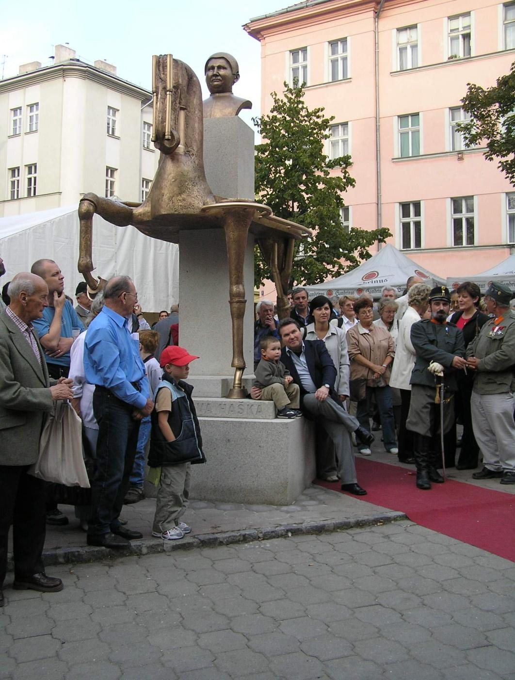 Praha Česká republika Pomník Jaroslava Haška na