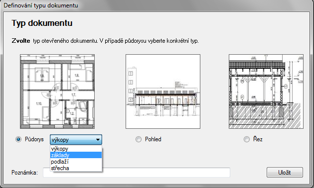 Dokument se načte do okna modulu AREA, dá se pomocí nástrojové horní lišty přiblížit, oddálit nebo nastavit % zobrazení dokumentu.