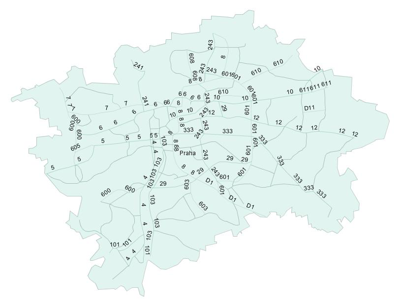 Milan Bořík, Vojtěch Honzík Obrázek 3: Silnice uvnitř Prahy Poděkování Tento příspěvek byl řešen v rámci projektu u Grantové agentury České republiky registrovaném pod číslem 05/03/D155 s názvem