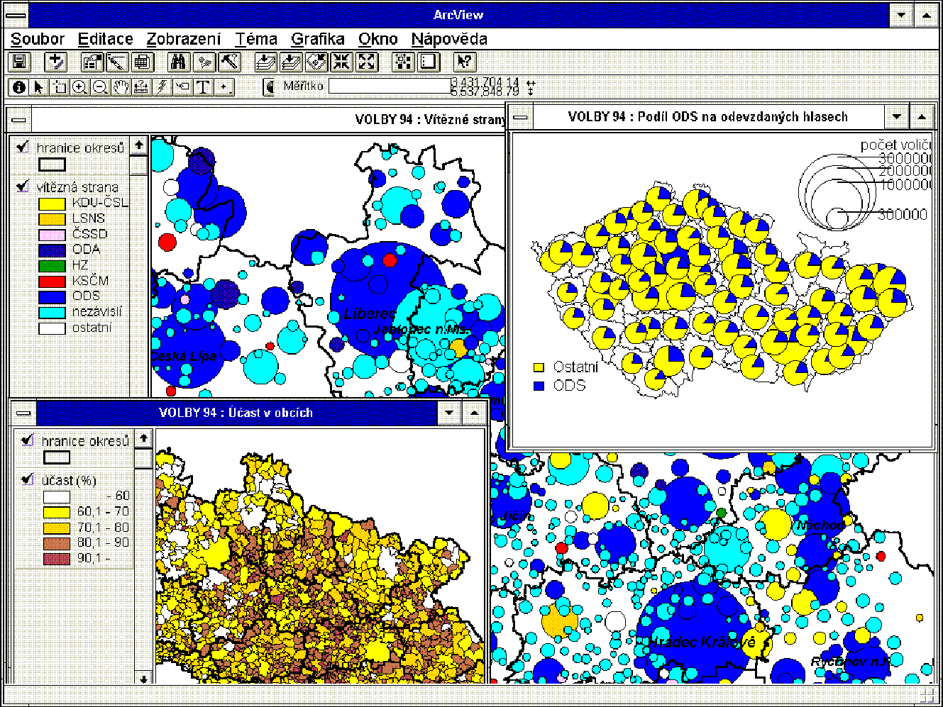 Prezentace dat GIS Zobrazení