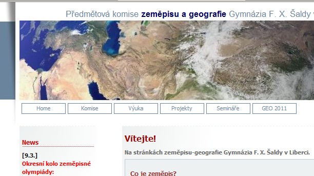 Website GFXŠ Liberec