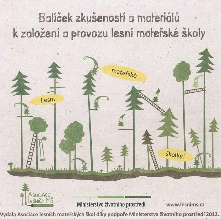 Infobalíček Zakládáme lesní mateřskou školu Projekt podpořený Ministerstvem životního prostředí umožnil shrnout zkušenosti ze šesti nejdéle fungujících lesních MŠ v České republice a zasadit je do