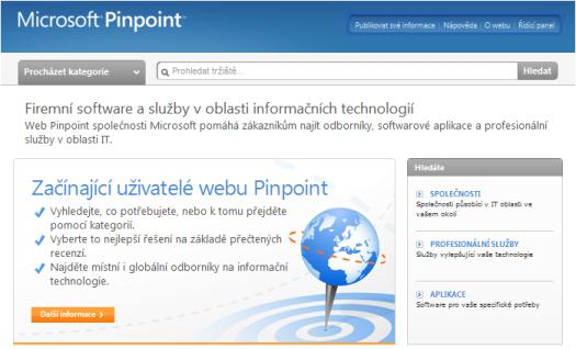 Pinpoint integrujeme do našich zákaznických webů 1.