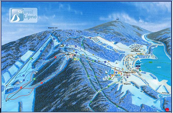 2 - Obrázek 3 Mapa Skiareálu Lipno Zdroj: Skiareál Lipno mapa. HolidayInfo [online]. 2012 [cit.