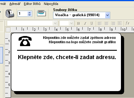 Vytvoření nového štítku Zvolení souboru se štítkem Nejprve si musíme zvolit soubor se štítkem, který bude sloužit jako základ pro nový štítek.