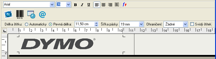 Používání Editoru pásků 3 V roletovém menu vyberte formát datumu a času, který chcete vložit a klepněte na OK. Datum a čas bude na štítku zobrazeno ve vybraném formátu.