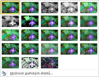 Obrázek 15 - Grafické efekty 8. Historie verzí Další novinkou ve Wordu 2010 je tzv. verzování dokumentu.