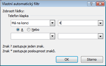 Excel úkol 06 třídění, filtry Obrázek 69 Lokální nabídka nastavení filtru V této nabídce si vyberete položku filtry čísel a dostanete podnabídku.