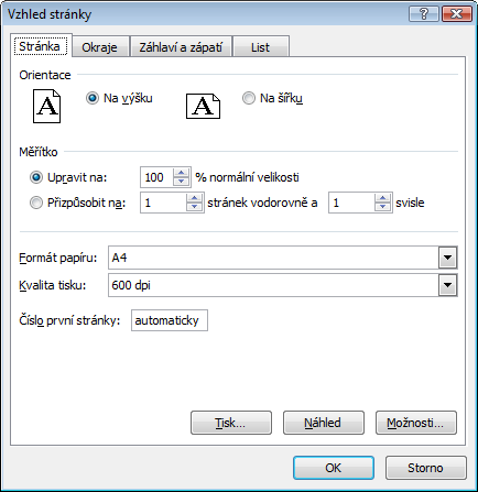 Excel úkol 09 tisk, záhlaví, zápatí, vzhled Řešení: 1) Otevřete tabulkový editor a v něm soubor Excel09P.xls. 2) Soubor uložte jako E09P_Prijmeni.xls kompatibilní s verzí 2003.