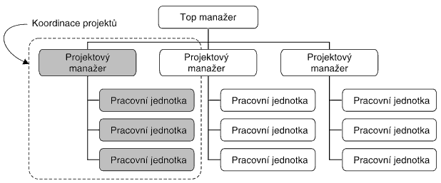 UTB ve Zlíně, Fakulta managementu a ekonomiky 34 Obr. 8. Řízení projektu v projektové organizační struktuře (Svozilová, 2011, s.