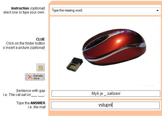 Vyberte počet otázek Vyberte zvuky Napište otázky, vyberte klíče (nápovědy),