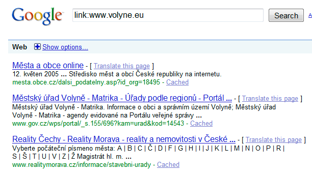 - Pro vyhledávač Seznam: nenalezeno PageRank + S-rank - Jak web hodnotí PageRank (algoritmus pro ohodnocení důležitosti webových stránek tvořící základ vyhledávače Google) a S-rank (obdoba PageRank