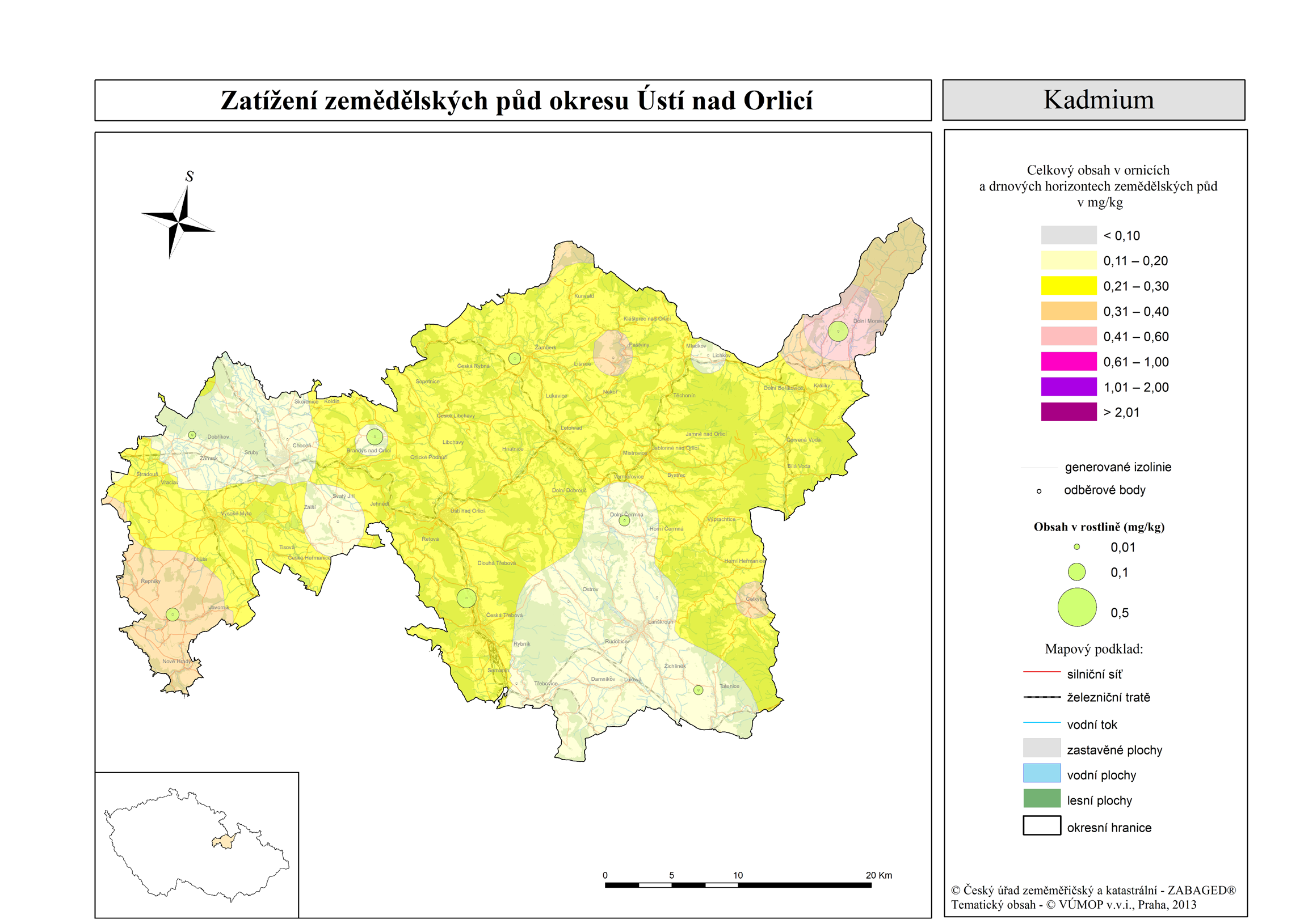 53 Zpráva o výsledcích sledování a vyhodnocování cizorodých látek v potravních řetězcích v rezortu zemědělství v roce 2013 Obrázek č.