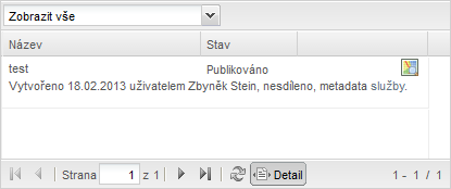 Nový úvodní stav požadavku po nahrání dat na geoportál, je odeslán informační email administrátorovi. V přípravě na tento stav je požadavek změněn v okamžiku stažení dat administrátorem.