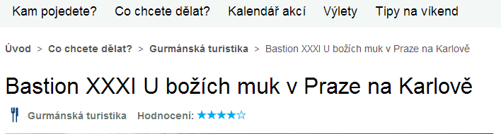 Na webu najdeme informaci jak o krátkodobých, tak i o dlouhodobých způsobech odpočinku. Pozitivně lze vyhodnotit i názory lidí, kteří navštívili danou turistickou atrakci.